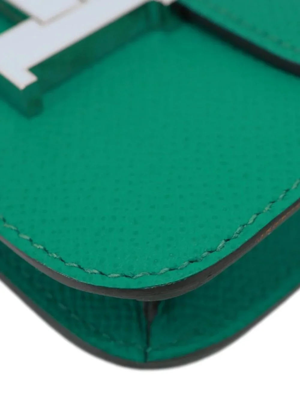 Hermes Constance Slim Grained Calfskin Leather Wallet Vert Vertigo